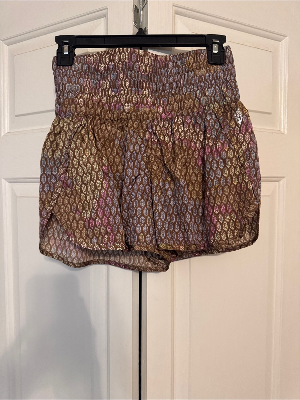 FP Movement by Free People Metallic Brown Multicolor Athletic Shorts with lining